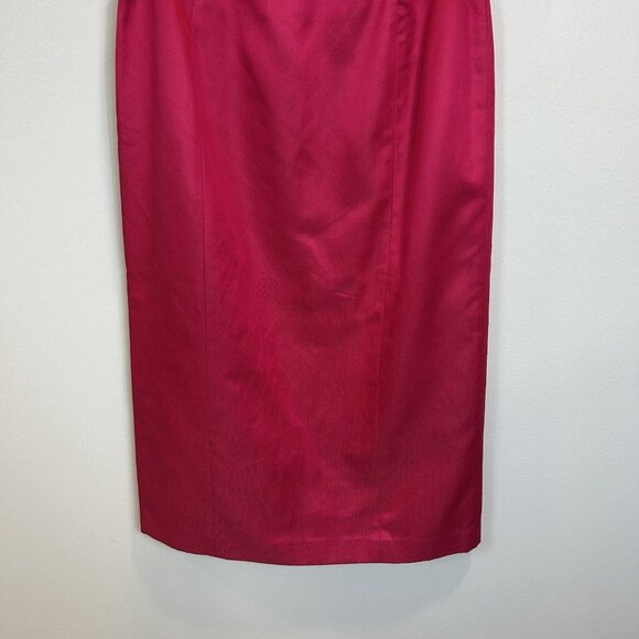 Talbots Size 6 Pink Pencil Long Skirt Lined Silk Blend Career - Picture 9 of 10